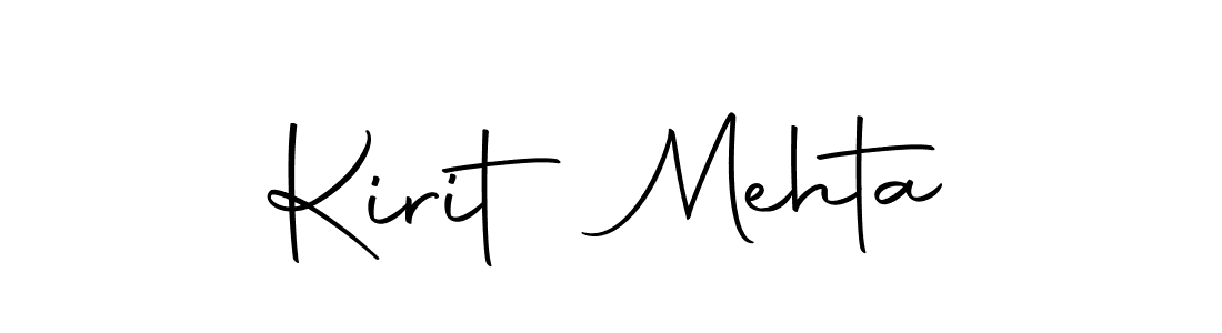 How to make Kirit Mehta name signature. Use Autography-DOLnW style for creating short signs online. This is the latest handwritten sign. Kirit Mehta signature style 10 images and pictures png