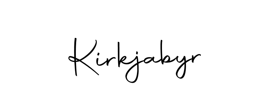 Make a beautiful signature design for name Kirkjabyr. With this signature (Autography-DOLnW) style, you can create a handwritten signature for free. Kirkjabyr signature style 10 images and pictures png