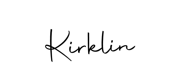 Kirklin stylish signature style. Best Handwritten Sign (Autography-DOLnW) for my name. Handwritten Signature Collection Ideas for my name Kirklin. Kirklin signature style 10 images and pictures png