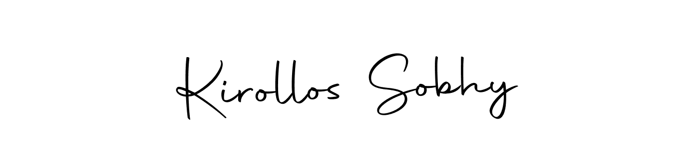 How to make Kirollos Sobhy name signature. Use Autography-DOLnW style for creating short signs online. This is the latest handwritten sign. Kirollos Sobhy signature style 10 images and pictures png