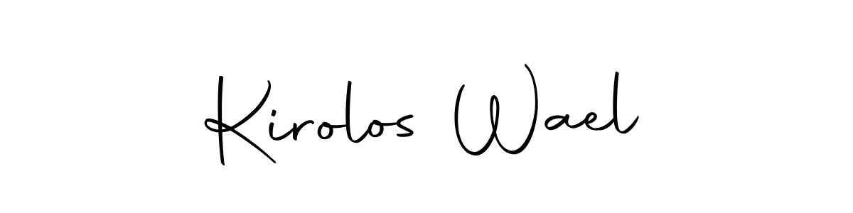 Similarly Autography-DOLnW is the best handwritten signature design. Signature creator online .You can use it as an online autograph creator for name Kirolos Wael. Kirolos Wael signature style 10 images and pictures png