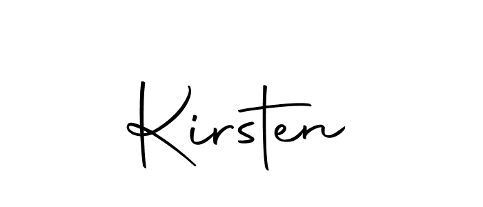 Use a signature maker to create a handwritten signature online. With this signature software, you can design (Autography-DOLnW) your own signature for name Kirsten. Kirsten signature style 10 images and pictures png