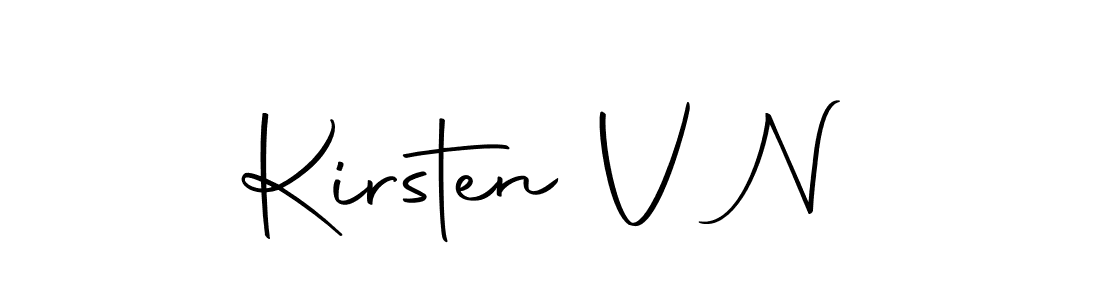 Kirsten V N stylish signature style. Best Handwritten Sign (Autography-DOLnW) for my name. Handwritten Signature Collection Ideas for my name Kirsten V N. Kirsten V N signature style 10 images and pictures png