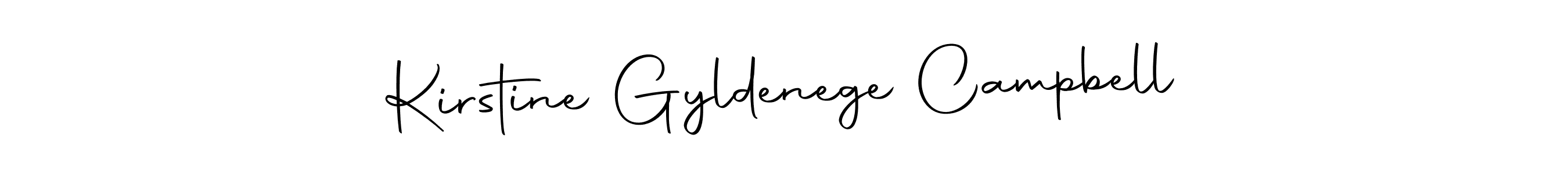 Make a short Kirstine Gyldenege Campbell signature style. Manage your documents anywhere anytime using Autography-DOLnW. Create and add eSignatures, submit forms, share and send files easily. Kirstine Gyldenege Campbell signature style 10 images and pictures png