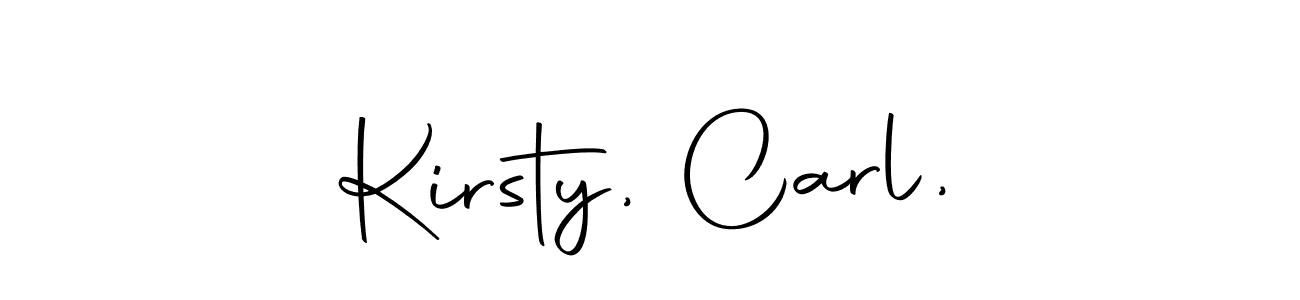 Design your own signature with our free online signature maker. With this signature software, you can create a handwritten (Autography-DOLnW) signature for name Kirsty, Carl,. Kirsty, Carl, signature style 10 images and pictures png