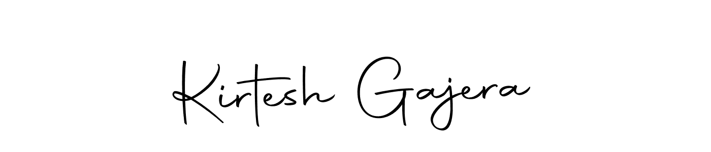 How to make Kirtesh Gajera name signature. Use Autography-DOLnW style for creating short signs online. This is the latest handwritten sign. Kirtesh Gajera signature style 10 images and pictures png