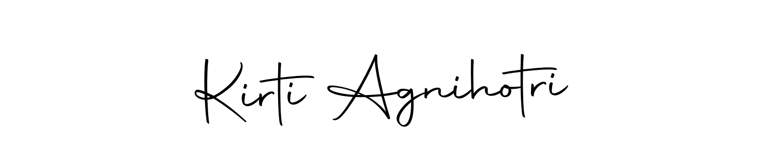 Design your own signature with our free online signature maker. With this signature software, you can create a handwritten (Autography-DOLnW) signature for name Kirti Agnihotri. Kirti Agnihotri signature style 10 images and pictures png