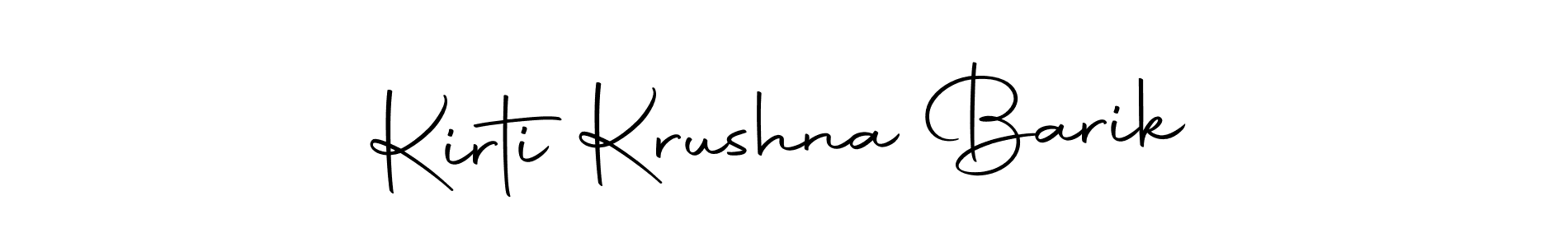 You should practise on your own different ways (Autography-DOLnW) to write your name (Kirti Krushna Barik) in signature. don't let someone else do it for you. Kirti Krushna Barik signature style 10 images and pictures png