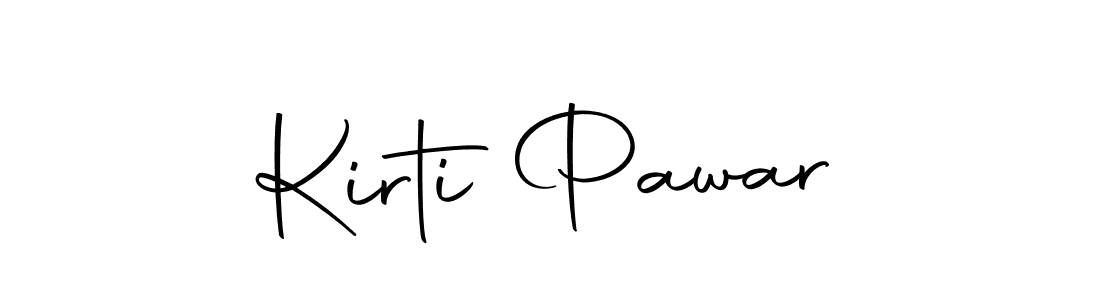 How to make Kirti Pawar name signature. Use Autography-DOLnW style for creating short signs online. This is the latest handwritten sign. Kirti Pawar signature style 10 images and pictures png