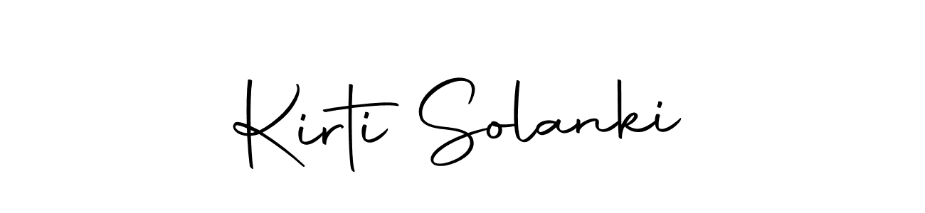 Create a beautiful signature design for name Kirti Solanki. With this signature (Autography-DOLnW) fonts, you can make a handwritten signature for free. Kirti Solanki signature style 10 images and pictures png