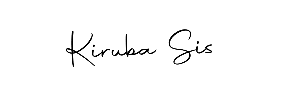 The best way (Autography-DOLnW) to make a short signature is to pick only two or three words in your name. The name Kiruba Sis include a total of six letters. For converting this name. Kiruba Sis signature style 10 images and pictures png