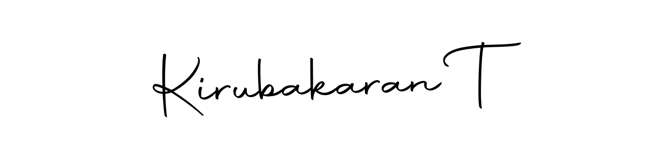 Make a short Kirubakaran T signature style. Manage your documents anywhere anytime using Autography-DOLnW. Create and add eSignatures, submit forms, share and send files easily. Kirubakaran T signature style 10 images and pictures png