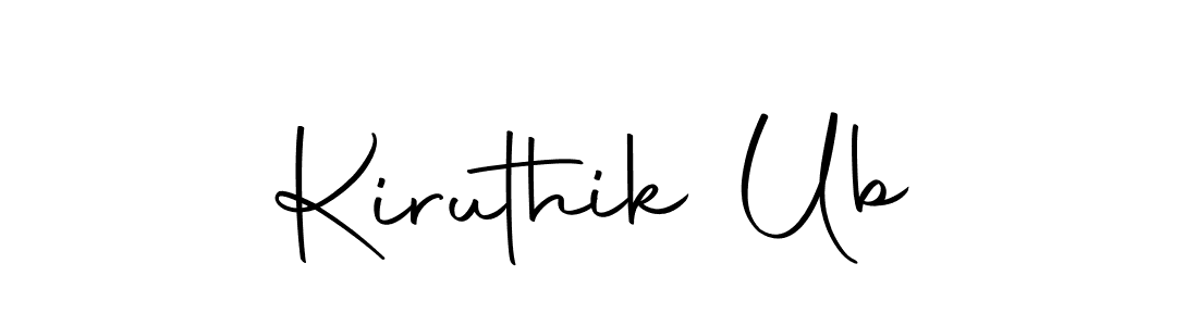 How to make Kiruthik Ub name signature. Use Autography-DOLnW style for creating short signs online. This is the latest handwritten sign. Kiruthik Ub signature style 10 images and pictures png