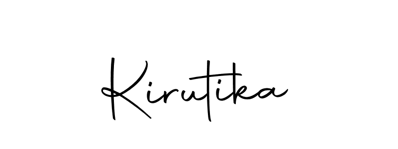 Make a short Kirutika signature style. Manage your documents anywhere anytime using Autography-DOLnW. Create and add eSignatures, submit forms, share and send files easily. Kirutika signature style 10 images and pictures png