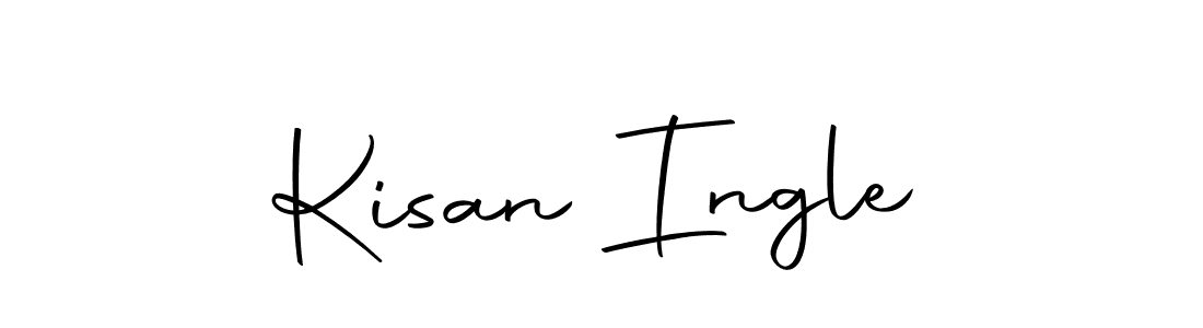 How to make Kisan Ingle name signature. Use Autography-DOLnW style for creating short signs online. This is the latest handwritten sign. Kisan Ingle signature style 10 images and pictures png