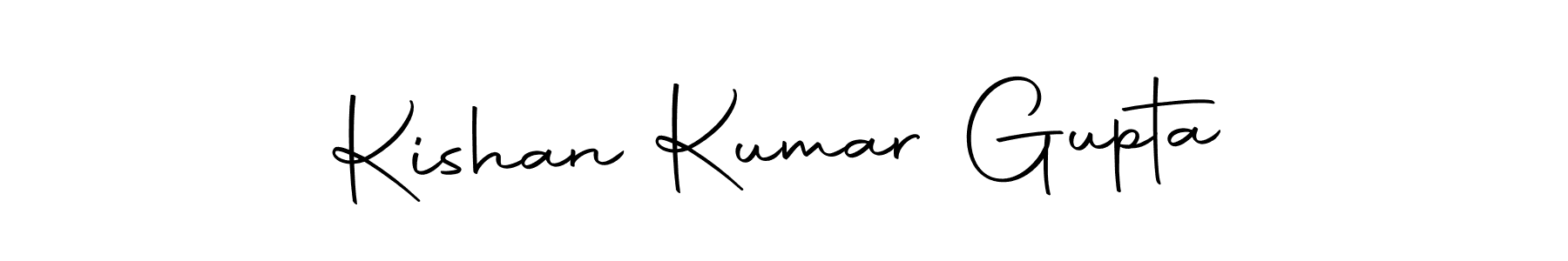 How to make Kishan Kumar Gupta name signature. Use Autography-DOLnW style for creating short signs online. This is the latest handwritten sign. Kishan Kumar Gupta signature style 10 images and pictures png