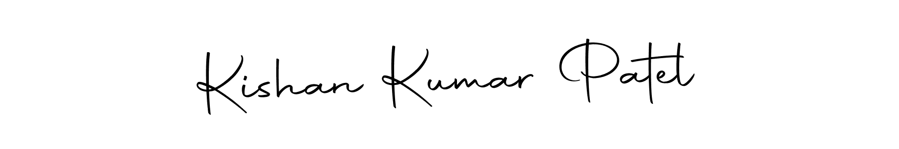 How to make Kishan Kumar Patel name signature. Use Autography-DOLnW style for creating short signs online. This is the latest handwritten sign. Kishan Kumar Patel signature style 10 images and pictures png
