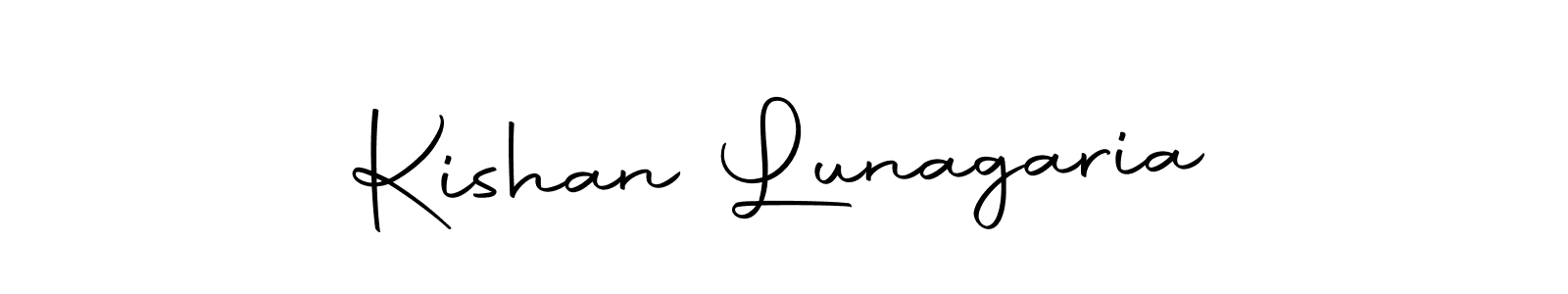 Autography-DOLnW is a professional signature style that is perfect for those who want to add a touch of class to their signature. It is also a great choice for those who want to make their signature more unique. Get Kishan Lunagaria name to fancy signature for free. Kishan Lunagaria signature style 10 images and pictures png