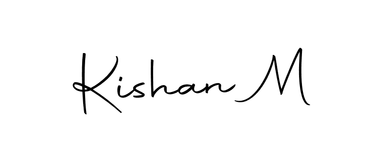 You should practise on your own different ways (Autography-DOLnW) to write your name (Kishan M) in signature. don't let someone else do it for you. Kishan M signature style 10 images and pictures png