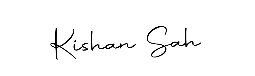 Make a beautiful signature design for name Kishan Sah. Use this online signature maker to create a handwritten signature for free. Kishan Sah signature style 10 images and pictures png