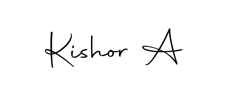 Make a beautiful signature design for name Kishor A. Use this online signature maker to create a handwritten signature for free. Kishor A signature style 10 images and pictures png