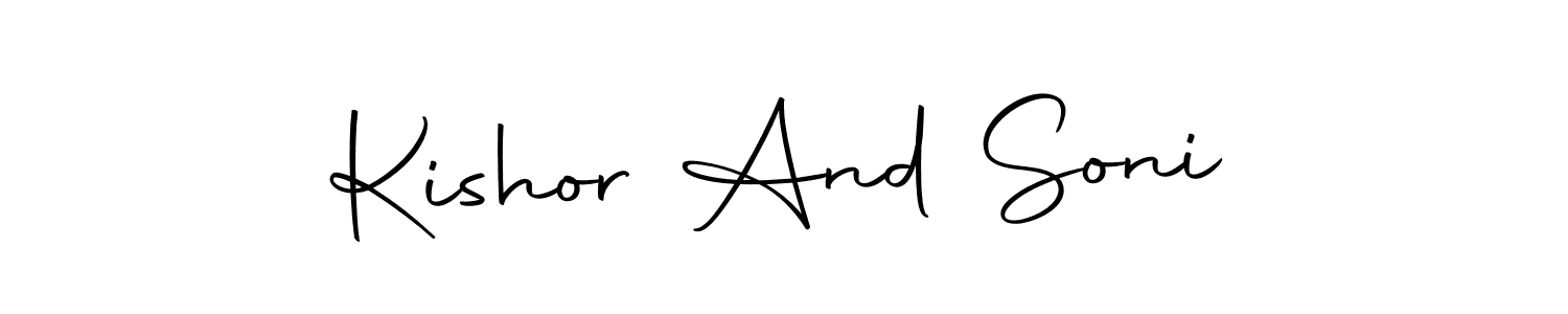 Design your own signature with our free online signature maker. With this signature software, you can create a handwritten (Autography-DOLnW) signature for name Kishor And Soni. Kishor And Soni signature style 10 images and pictures png