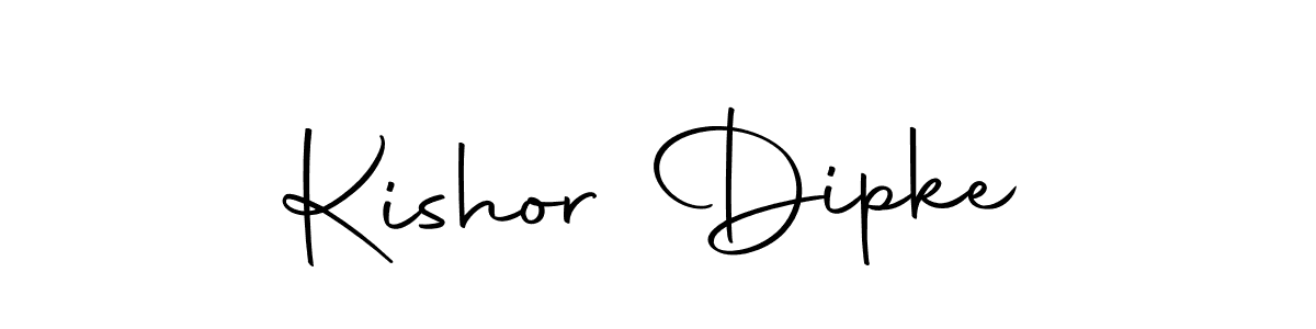 Similarly Autography-DOLnW is the best handwritten signature design. Signature creator online .You can use it as an online autograph creator for name Kishor Dipke. Kishor Dipke signature style 10 images and pictures png