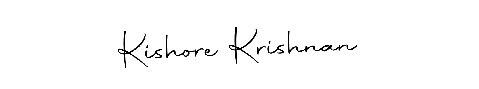 Create a beautiful signature design for name Kishore Krishnan. With this signature (Autography-DOLnW) fonts, you can make a handwritten signature for free. Kishore Krishnan signature style 10 images and pictures png