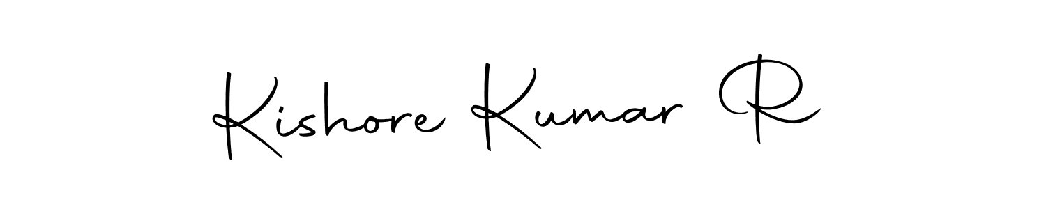 How to make Kishore Kumar R name signature. Use Autography-DOLnW style for creating short signs online. This is the latest handwritten sign. Kishore Kumar R signature style 10 images and pictures png