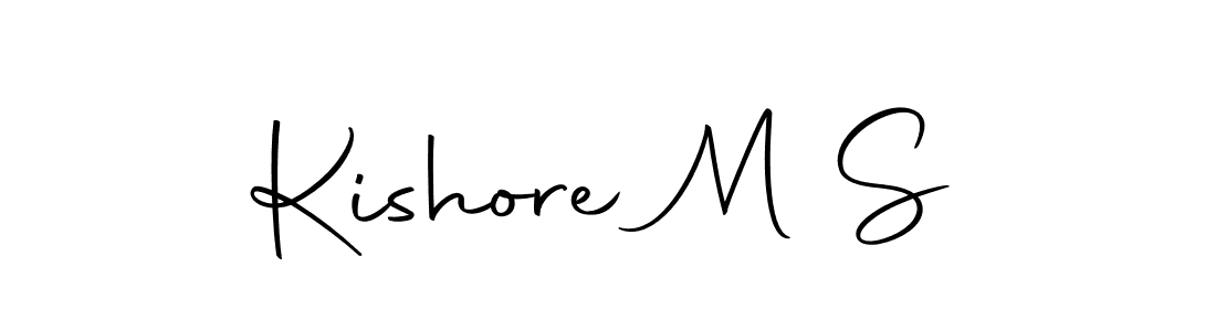 Make a short Kishore M S signature style. Manage your documents anywhere anytime using Autography-DOLnW. Create and add eSignatures, submit forms, share and send files easily. Kishore M S signature style 10 images and pictures png