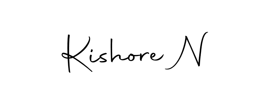 Design your own signature with our free online signature maker. With this signature software, you can create a handwritten (Autography-DOLnW) signature for name Kishore N. Kishore N signature style 10 images and pictures png