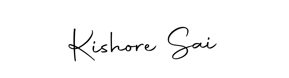 Use a signature maker to create a handwritten signature online. With this signature software, you can design (Autography-DOLnW) your own signature for name Kishore Sai. Kishore Sai signature style 10 images and pictures png