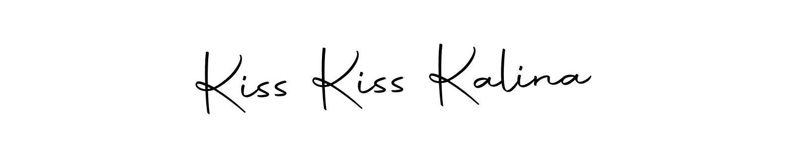 How to make Kiss Kiss Kalina name signature. Use Autography-DOLnW style for creating short signs online. This is the latest handwritten sign. Kiss Kiss Kalina signature style 10 images and pictures png