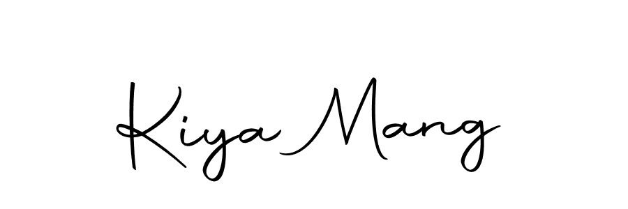 You should practise on your own different ways (Autography-DOLnW) to write your name (Kiya Mang) in signature. don't let someone else do it for you. Kiya Mang signature style 10 images and pictures png