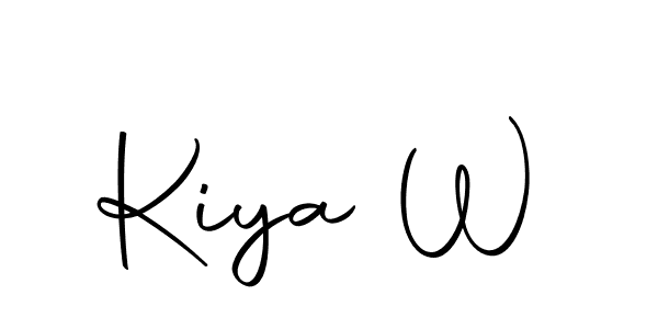 How to make Kiya W signature? Autography-DOLnW is a professional autograph style. Create handwritten signature for Kiya W name. Kiya W signature style 10 images and pictures png