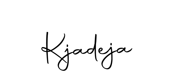 You should practise on your own different ways (Autography-DOLnW) to write your name (Kjadeja) in signature. don't let someone else do it for you. Kjadeja signature style 10 images and pictures png