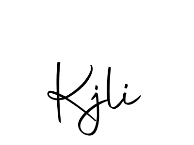 Kjli stylish signature style. Best Handwritten Sign (Autography-DOLnW) for my name. Handwritten Signature Collection Ideas for my name Kjli. Kjli signature style 10 images and pictures png