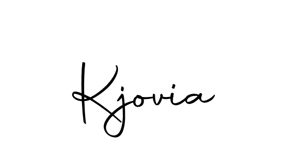 You should practise on your own different ways (Autography-DOLnW) to write your name (Kjovia) in signature. don't let someone else do it for you. Kjovia signature style 10 images and pictures png