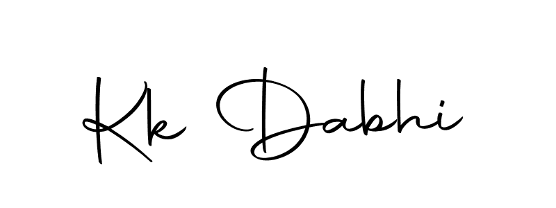 Design your own signature with our free online signature maker. With this signature software, you can create a handwritten (Autography-DOLnW) signature for name Kk Dabhi. Kk Dabhi signature style 10 images and pictures png