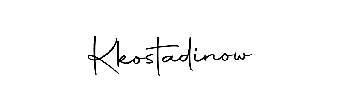 Make a beautiful signature design for name Kkostadinow. With this signature (Autography-DOLnW) style, you can create a handwritten signature for free. Kkostadinow signature style 10 images and pictures png