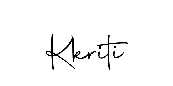 Use a signature maker to create a handwritten signature online. With this signature software, you can design (Autography-DOLnW) your own signature for name Kkriti. Kkriti signature style 10 images and pictures png