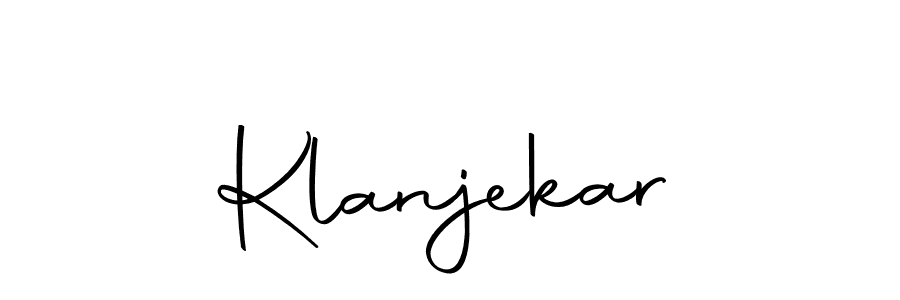 Design your own signature with our free online signature maker. With this signature software, you can create a handwritten (Autography-DOLnW) signature for name Klanjekar. Klanjekar signature style 10 images and pictures png