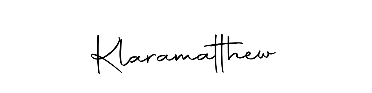 Use a signature maker to create a handwritten signature online. With this signature software, you can design (Autography-DOLnW) your own signature for name Klaramatthew. Klaramatthew signature style 10 images and pictures png