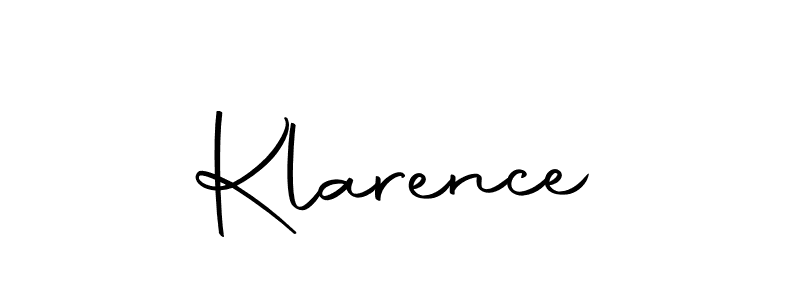 Design your own signature with our free online signature maker. With this signature software, you can create a handwritten (Autography-DOLnW) signature for name Klarence. Klarence signature style 10 images and pictures png