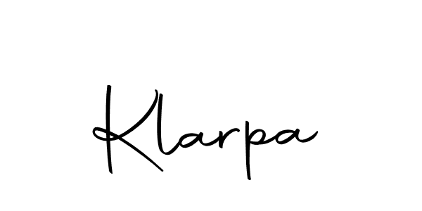 Klarpa stylish signature style. Best Handwritten Sign (Autography-DOLnW) for my name. Handwritten Signature Collection Ideas for my name Klarpa. Klarpa signature style 10 images and pictures png