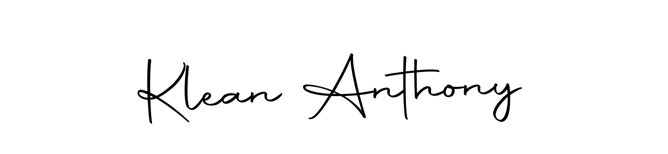 How to make Klean Anthony name signature. Use Autography-DOLnW style for creating short signs online. This is the latest handwritten sign. Klean Anthony signature style 10 images and pictures png