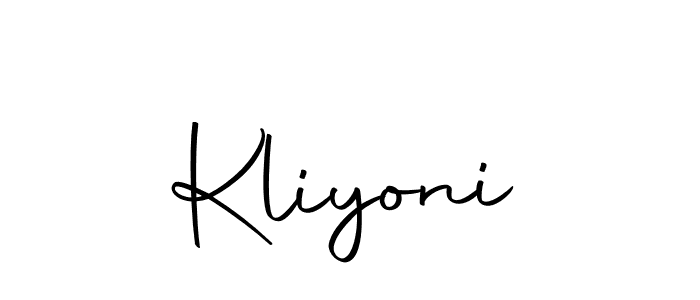 Create a beautiful signature design for name Kliyoni. With this signature (Autography-DOLnW) fonts, you can make a handwritten signature for free. Kliyoni signature style 10 images and pictures png