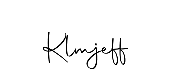 How to make Klmjeff name signature. Use Autography-DOLnW style for creating short signs online. This is the latest handwritten sign. Klmjeff signature style 10 images and pictures png