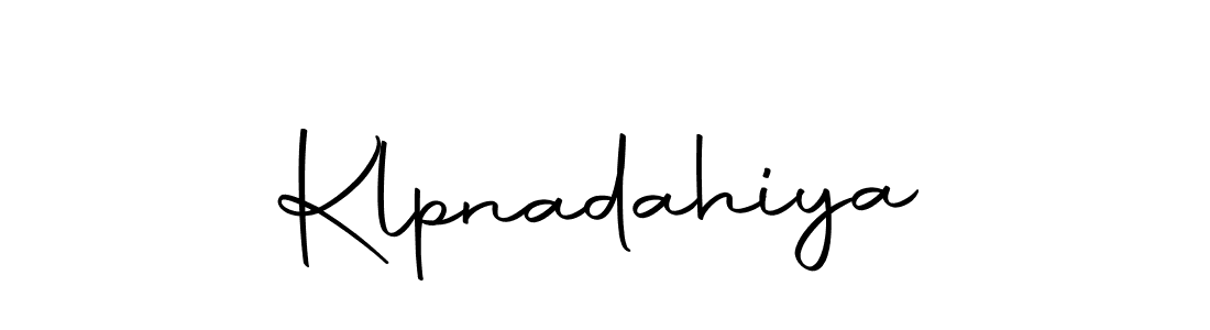 Make a beautiful signature design for name Klpnadahiya. Use this online signature maker to create a handwritten signature for free. Klpnadahiya signature style 10 images and pictures png