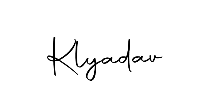 Make a beautiful signature design for name Klyadav. With this signature (Autography-DOLnW) style, you can create a handwritten signature for free. Klyadav signature style 10 images and pictures png